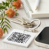 Porte-clés Acrylic QR Code Keychain (Devant Droit)