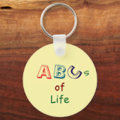 Porte-clés acrylique ABC de la vie (Recto)