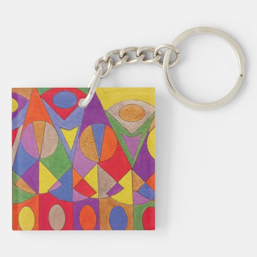 Porte-clés Acrylique Abstrait 1 (Dos)