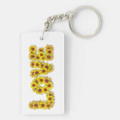 Porte-clés acrylique Amour Tournesol (Dos)