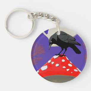 Porte-clés Acrylique🗝️ Corbeau Mystique Gothique