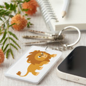 Porte-clés acrylique de lion de dessin animé intel (Devant droit)