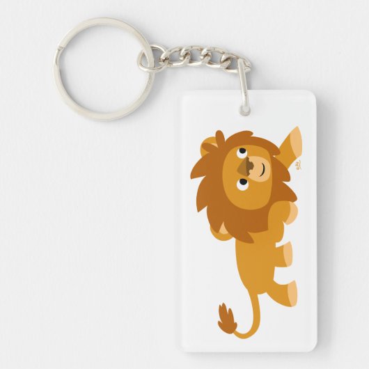 Porte-clés acrylique de lion de dessin animé intel (Devant)