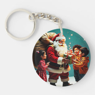Porte-clés Acrylique Joyeux Noël cercle personnalisé Porte -