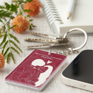 Porte-clés Acrylique romantique personnalisé