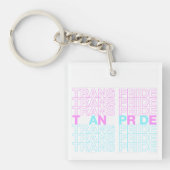 Porte-clés Acrylique Transgenre Pride (Devant)