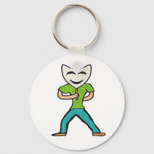 Porte-clés Acteur agissant avec masque