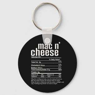 Porte-clés Action de grâce Noël Mac N Fromage Information Nut