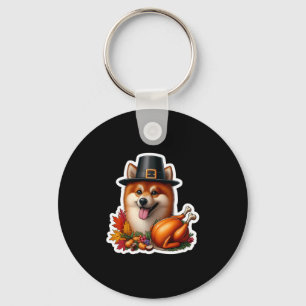 Porte-clés Action de grâce Propriétaire de chien Spitz finlan