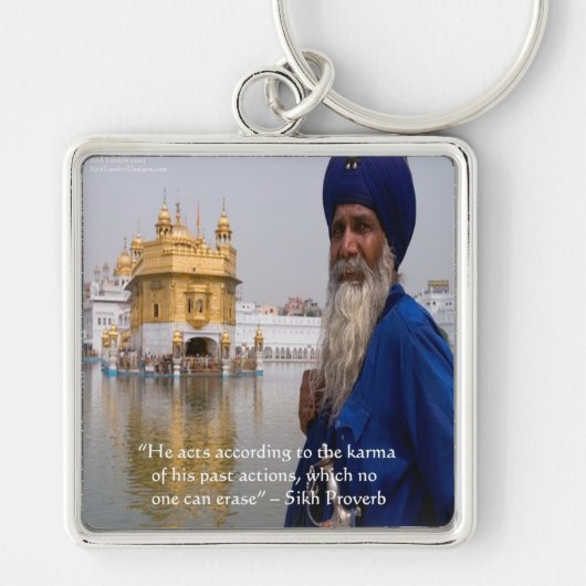 Porte-clés Actions/Karma proverbe sikh (Devant)