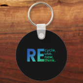 Porte-clés Activisme De l'environnement de l'enfant - Recycle (Recto)
