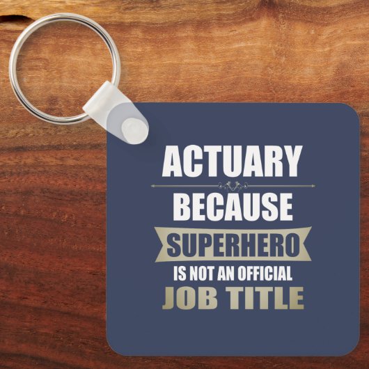 Porte-clés Actuary Superhero Novelty (Recto)