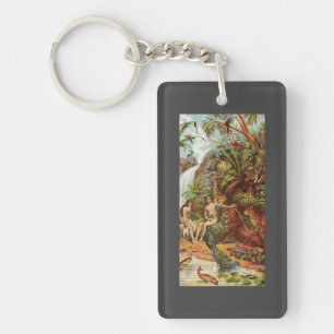 Porte-clés Adam et Eve au jardin