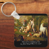 Porte-clés Adam et Eve dans le jardin (Recto)