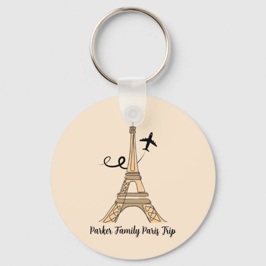 Porte-clés Adapté Paris Trip Chic Tour Eiffel (Recto)