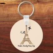 Porte-clés Adapté Paris Trip Chic Tour Eiffel (Recto)