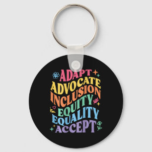 Porte-clés Adapter Partisan Inclusion Équité Égalité Accepter