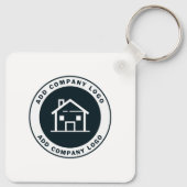 Porte-clés Add Business Logo Modern Company Staff Employee (Dos)