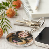 Porte-clés Add German Shepherd Photo Personalize (Devant droit)