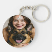 Porte-clés Add German Shepherd Photo Personalize (Dos)