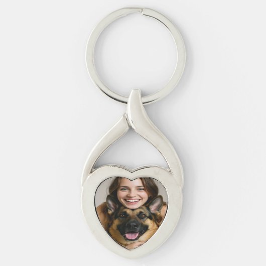 Porte-clés Add German Shepherd Photo Personalize (Devant)