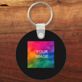 Porte-clés Add Image Photo Template Mens Double Sided Basic (Recto)