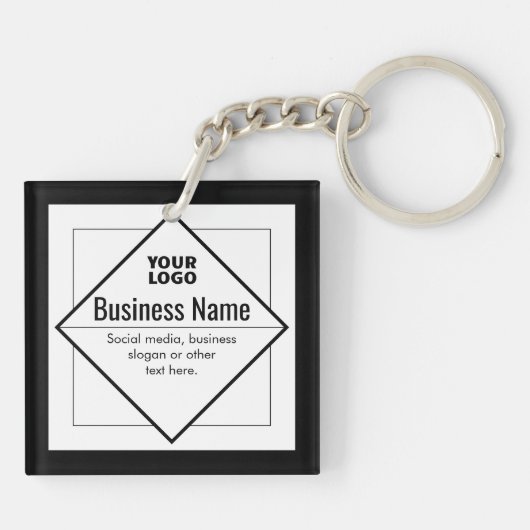 Porte-clés Add Your Logo Customizable Template (Dos)