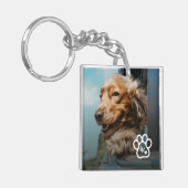 Porte-clés Add Your Own Photo Dog Pets Monogram (Devant gauche)