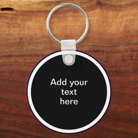 Porte-clés Add Your Text Here - TEMPLATE (Recto)