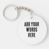 Porte-clés Add Your Words Here Custom Customized Personalized (Devant)