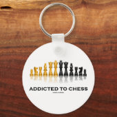 Porte-clés Addicé aux échecs (jeu d'échecs d'Humours d'échecs (Recto)