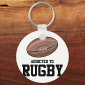 Porte-clés Addicité Au Rugby (Recto)