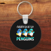 Porte-clés Addicité Aux Pingouins (Recto)