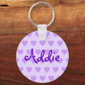 Porte-clés Addition en violet (Recto)