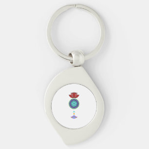 Porte-clés Adeptes spirituels à fleurs de lotus