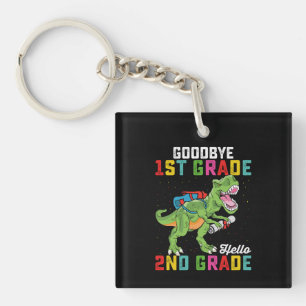 Porte-clés Adieu 1ère année Bonjour 2e année T Rex Dinosaur