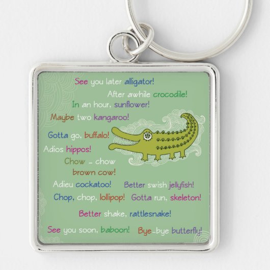 Porte-clés Adieu et bonne chance de Groupe, Alligator (Devant)
