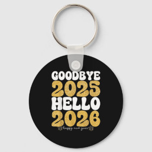 Porte-clés Adieu festif de la nouvelle année 2025 Bonjour 202
