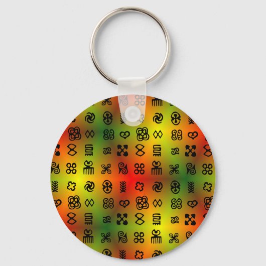 Porte-clés Adinkra Symbols With African Colors (Recto)