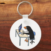 Porte-clés administrateur système tux de pingouin (Recto)