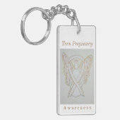 Porte-clés Ado Porte - clé de ruban blanc Sensibilisation à l (Devant gauche)