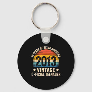 Porte-clés Adolescent vintage 2013 13e anniversaire 13 ans 20
