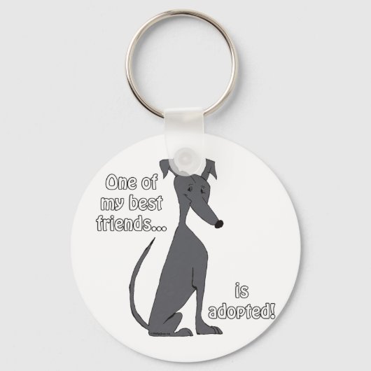 Porte-clés Adopté~Noir (Recto)