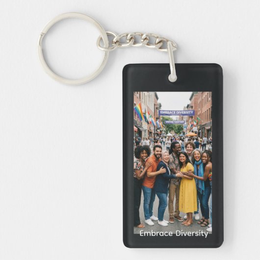 Porte-clés Adopter la diversité (Devant)
