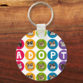 Porte-clés Adopter Rainbow Frenchie (Recto)