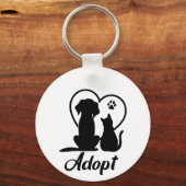 Porte-clés Adopter un animal (Verso)