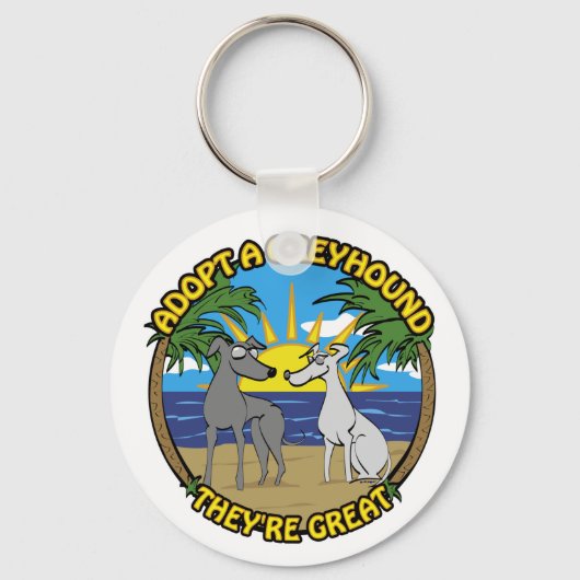 PORTE-CLÉS ADOPTER UN GREYHOUND ILS SONT GRANDS (Recto)