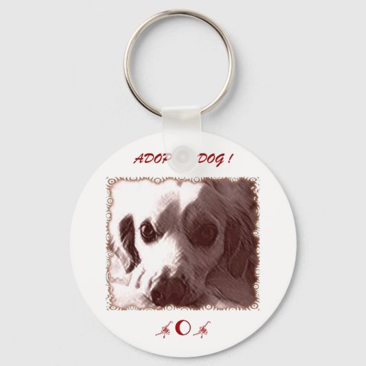 Porte-clés Adopter un Porte - clé de chien (Recto)