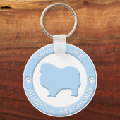 Porte-clés Adopter un Porte - clé Keeshond (Recto)