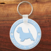 Porte-clés Adopter un Porte - clé Westie (Recto)